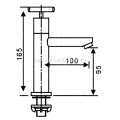 Bathroom Mixer Tap Cold Water Only Knob Handle